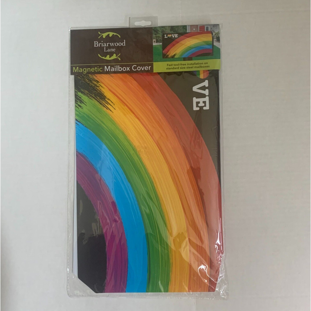 Briarwood Lane Magnet Steel Mailbox Cover Rainbow Love Pride Easy Install New